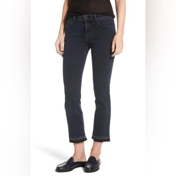 DL1961 Mara Instasculpt Straight Ankle in Rye Dark Wash Size 26 $208 MSRP - Picture 1 of 11